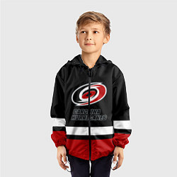 Ветровка с капюшоном детская Каролина Харрикейнз, цвет: 3D-черный — фото 2