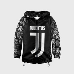 Ветровка с капюшоном детская JUVENTUS, цвет: 3D-черный
