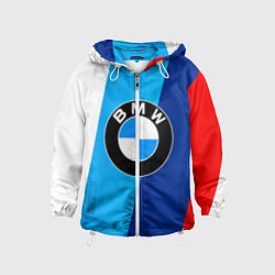 Ветровка с капюшоном детская BMW, цвет: 3D-белый