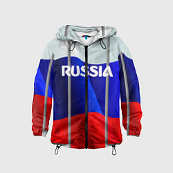 Ветровка с капюшоном детская Россия, цвет: 3D-черный