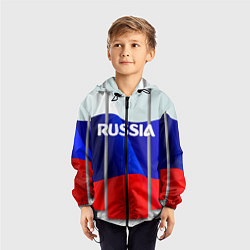 Ветровка с капюшоном детская Россия, цвет: 3D-черный — фото 2
