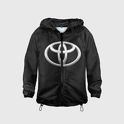 Ветровка с капюшоном детская Toyota carbon, цвет: 3D-черный