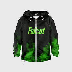 Ветровка с капюшоном детская FALLOUT, цвет: 3D-белый