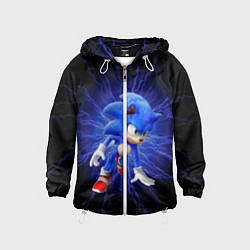 Ветровка с капюшоном детская SONIC, цвет: 3D-белый