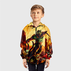 Ветровка с капюшоном детская Doom Eternal, цвет: 3D-черный — фото 2