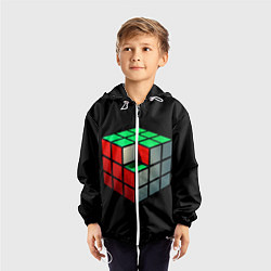 Ветровка с капюшоном детская Кубик Рубика, цвет: 3D-белый — фото 2