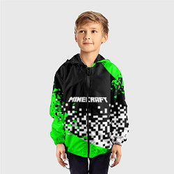 Ветровка с капюшоном детская Minecraft, цвет: 3D-черный — фото 2