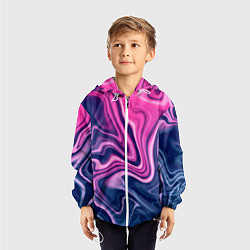 Ветровка с капюшоном детская Abstraction, цвет: 3D-белый — фото 2