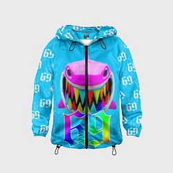 Ветровка с капюшоном детская 6IX9INE, цвет: 3D-черный