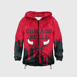 Ветровка с капюшоном детская Chicago Bulls, цвет: 3D-черный