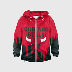 Ветровка с капюшоном детская Chicago Bulls, цвет: 3D-белый