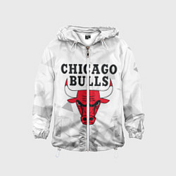 Ветровка с капюшоном детская CHICAGO BULLS, цвет: 3D-белый