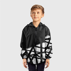 Ветровка с капюшоном детская BLACK GEOMETRY, цвет: 3D-черный — фото 2