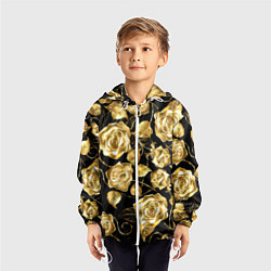 Ветровка с капюшоном детская Golden Roses, цвет: 3D-белый — фото 2