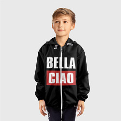 Ветровка с капюшоном детская Bella Ciao, цвет: 3D-белый — фото 2