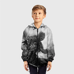 Ветровка с капюшоном детская DARK SOULS, цвет: 3D-черный — фото 2