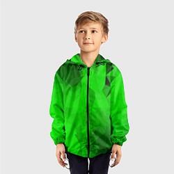 Ветровка с капюшоном детская GREEN, цвет: 3D-черный — фото 2