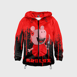 Ветровка с капюшоном детская Roblox Piggy, цвет: 3D-черный