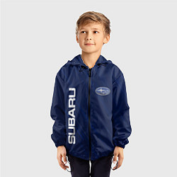 Ветровка с капюшоном детская SUBARU, цвет: 3D-черный — фото 2
