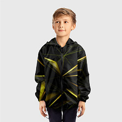 Ветровка с капюшоном детская Текстура, цвет: 3D-черный — фото 2