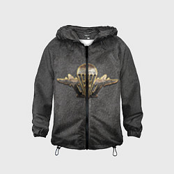 Ветровка с капюшоном детская ВДВ, цвет: 3D-черный