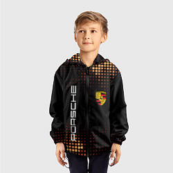 Ветровка с капюшоном детская PORSCHE, цвет: 3D-черный — фото 2