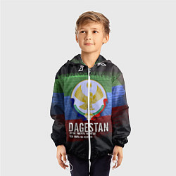 Ветровка с капюшоном детская Дагестан - Кавказ Сила, цвет: 3D-белый — фото 2