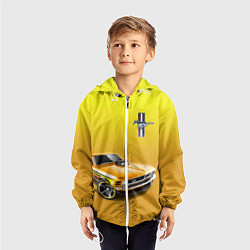 Ветровка с капюшоном детская Ford mustang - motorsport, цвет: 3D-белый — фото 2