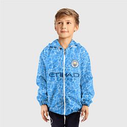 Ветровка с капюшоном детская Manchester City 2021 Home Kit, цвет: 3D-белый — фото 2