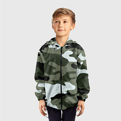Ветровка с капюшоном детская Camouflage 2, цвет: 3D-черный — фото 2