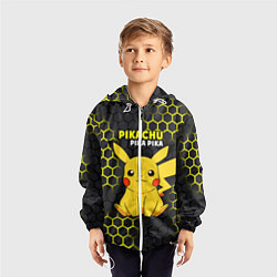 Ветровка с капюшоном детская Pikachu Pika Pika, цвет: 3D-белый — фото 2