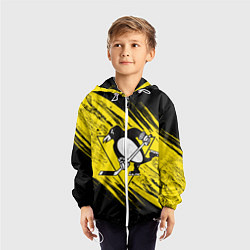 Ветровка с капюшоном детская Pittsburgh Penguins Sport, цвет: 3D-белый — фото 2