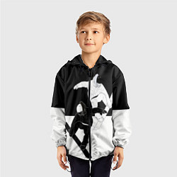 Ветровка с капюшоном детская Сноубордисты, цвет: 3D-черный — фото 2