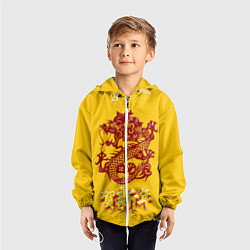 Ветровка с капюшоном детская Китайский новый год, цвет: 3D-белый — фото 2