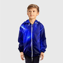 Ветровка с капюшоном детская Космический вихрь, цвет: 3D-белый — фото 2