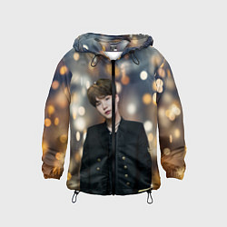 Ветровка с капюшоном детская MIN YOONGI, цвет: 3D-черный