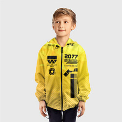 Ветровка с капюшоном детская Киберпанк униформа, цвет: 3D-черный — фото 2