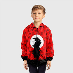 Ветровка с капюшоном детская САМУРАЙ, цвет: 3D-черный — фото 2
