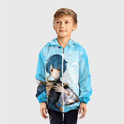 Ветровка с капюшоном детская GENSHIN IMPACT, СИН ЦЮ, цвет: 3D-белый — фото 2