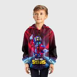 Ветровка с капюшоном детская STU СТУ Brawl Stars, цвет: 3D-черный — фото 2