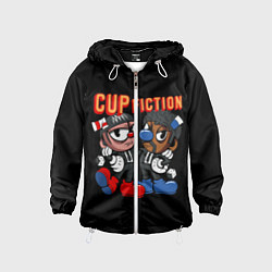 Ветровка с капюшоном детская CUP FICTION, цвет: 3D-белый