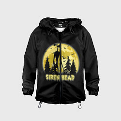 Ветровка с капюшоном детская Siren Head Yellow Moon, цвет: 3D-черный