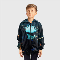 Ветровка с капюшоном детская Магическая битва, цвет: 3D-черный — фото 2