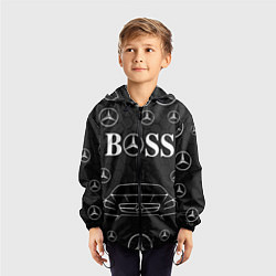 Ветровка с капюшоном детская BOSS MERCEDES-BENZ, цвет: 3D-черный — фото 2