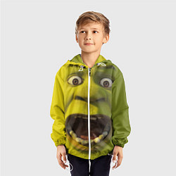 Ветровка с капюшоном детская Shrek is Yelling, цвет: 3D-белый — фото 2