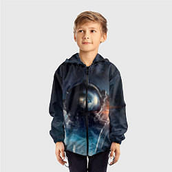 Ветровка с капюшоном детская Космонавт, цвет: 3D-черный — фото 2