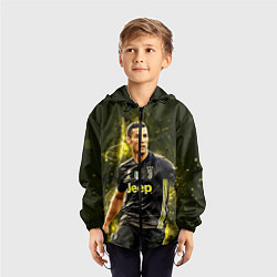 Ветровка с капюшоном детская Cristiano Ronaldo Juventus, цвет: 3D-черный — фото 2