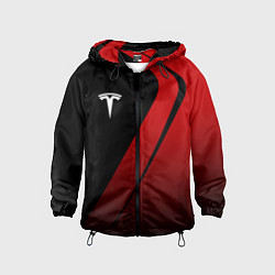 Ветровка с капюшоном детская TESLA MOTORS ТЕСЛА, цвет: 3D-черный