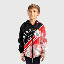 Ветровка с капюшоном детская FC AJAX AMSTERDAM ФК АЯКС, цвет: 3D-черный — фото 2