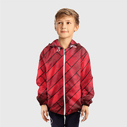 Ветровка с капюшоном детская Red Boards Texture, цвет: 3D-белый — фото 2